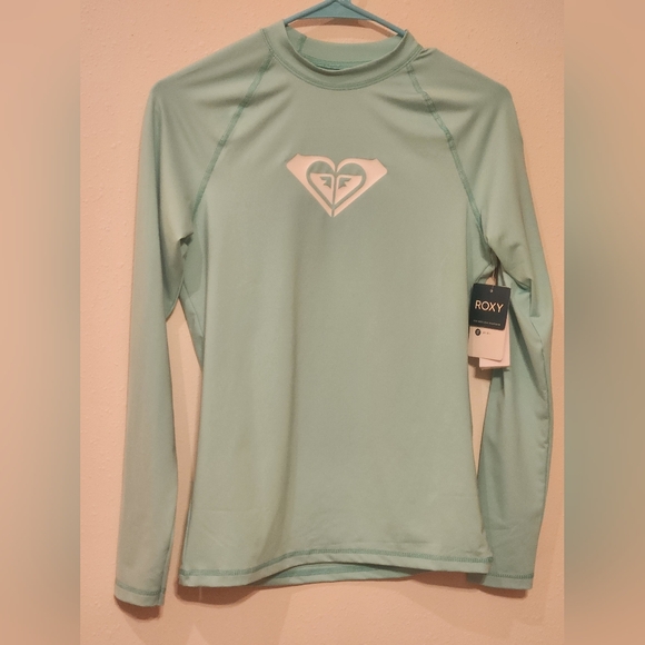 Roxy Whole Hearted Long Sleeve Rash Vest Size Medium Nwt - Picture 2 of 9